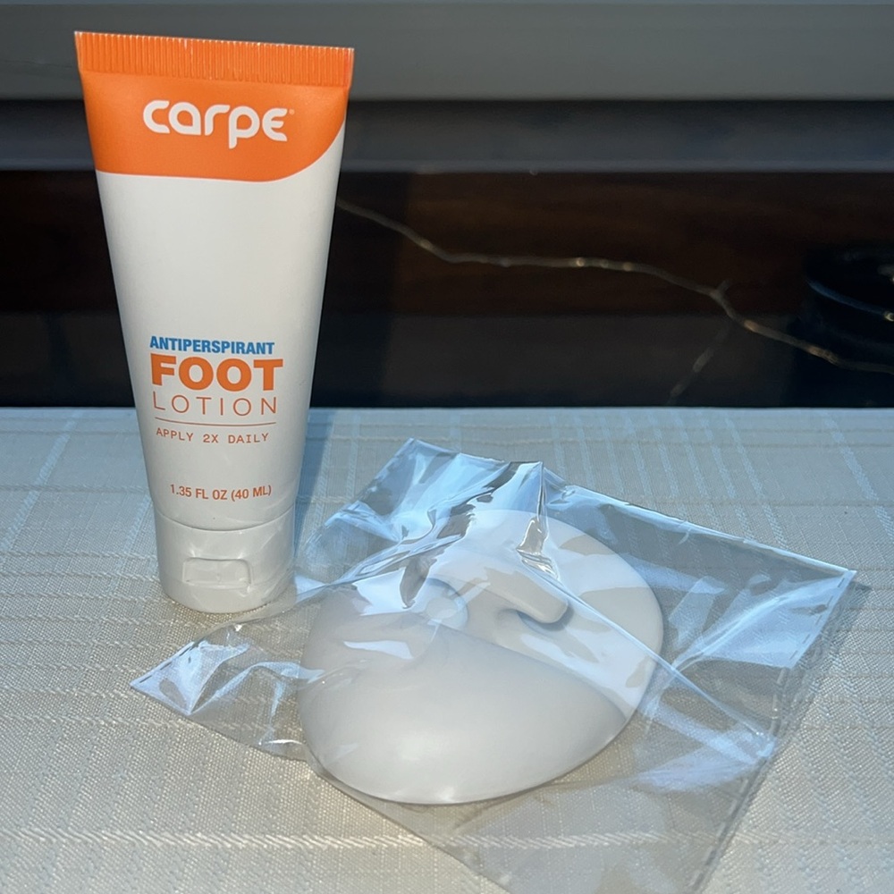 *Brand New* Antiperspirant Foot Lotion with Foot Applicator/Scrubber.